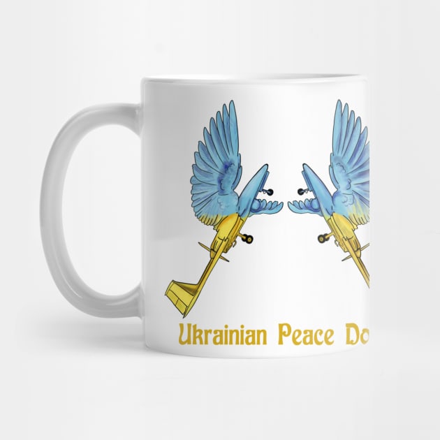 Doves of Peace Ukrainian Bird Bayraktar TB2 by Ukraine Prints